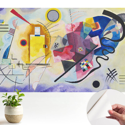 Modern tapéta absztrakt formákkal és színes mintákkal