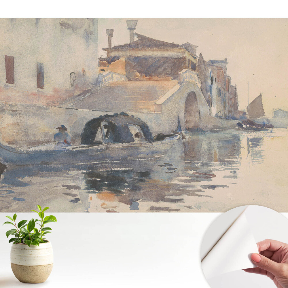 Tapéta Akvarell táj Velence, a víz harmóniája