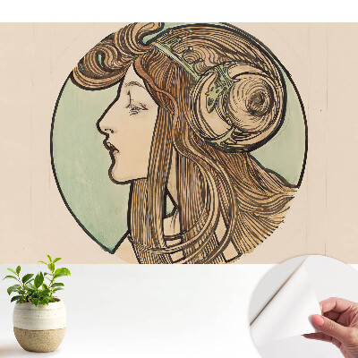 Dekor tapéta elegáns szecessziós nő profiljával