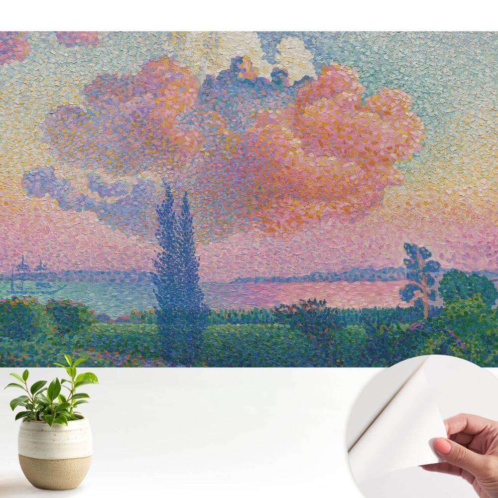 Öntapadó tapéta Tájkép felhőkkel a színes égbolton