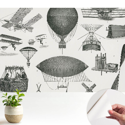 Öntapadós tapéta Retro stílusú repülési találmányok