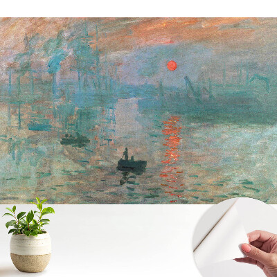 Tapéta impresszionista kikötőről naplementekor