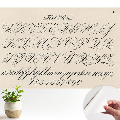 Modern tapéta Kalligrafikus ábécé bonyolult díszítésekkel