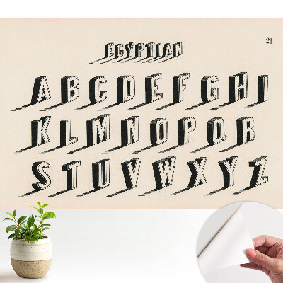 Tapéta stilizált retro ábécével