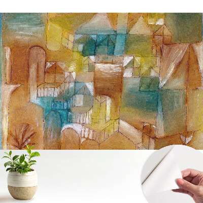 Öntapadós tapéta falra Egy absztrakt, harmóniával teli város