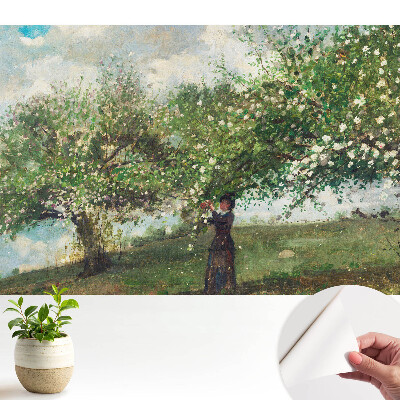 Dekortapéta virágfával és női motívummal