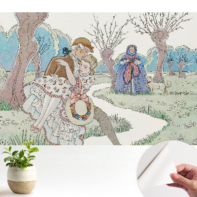 Öntapadós tapéta Romantikus séta a fák között