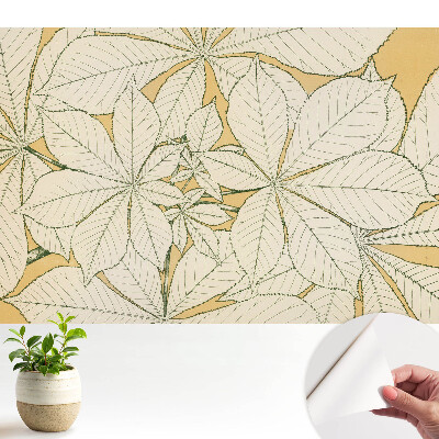 Öntapadós tapéta minimalista stílusban, levelekkel a harmonikus, otthonos hatásért