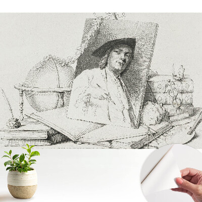 Dekor tapéta klasszikus portréillusztrációval