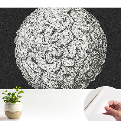 Modern tapéta monokróm gömbalakú harmonikus mintával