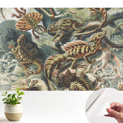 Öntapadó tapéta mesés gyíkok mintával