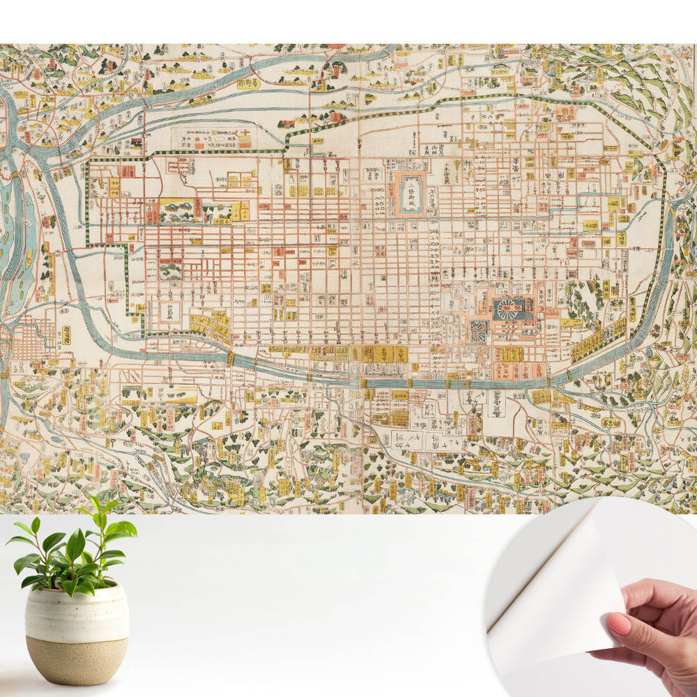 Modern tapéta Történelmi várostérkép utcai részletekkel