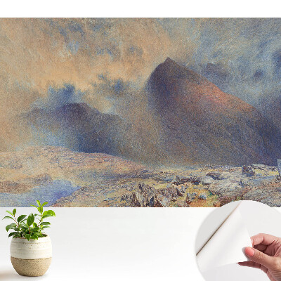 Dekor tapéta melankolikus és fenséges hegyi panorámával