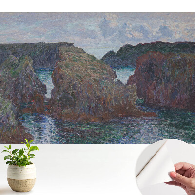 Dekor tapéta festői sziklás part impresszionista motívummal