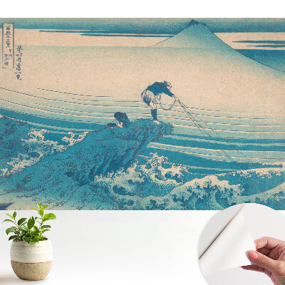 Öntapadó tapéta halászok mintával háttérheggyel