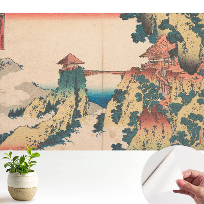 Modern tapéta, amelyen egy keleti híd ível egy szikla felett