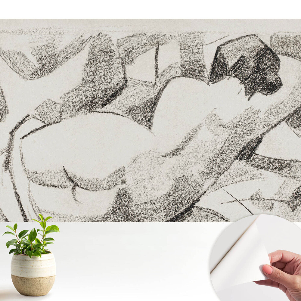 Öntapadó tapéta Fekvő alak, impresszionista stílus, nyugodt hangulat