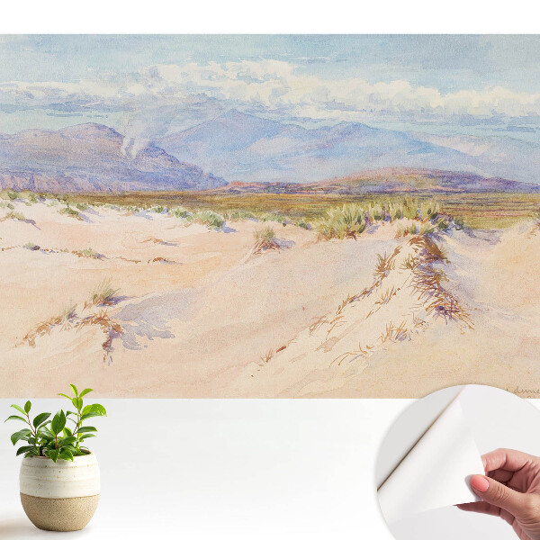 Öntapadós tapéta Sivatagi táj távoli hegyekkel