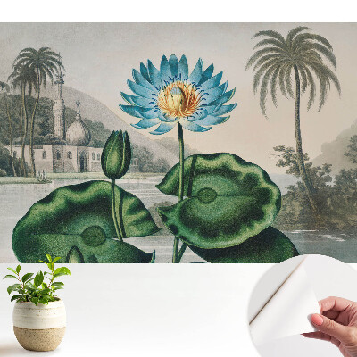 Öntapadó tapéta egzotikus liliom trópusi környezetben