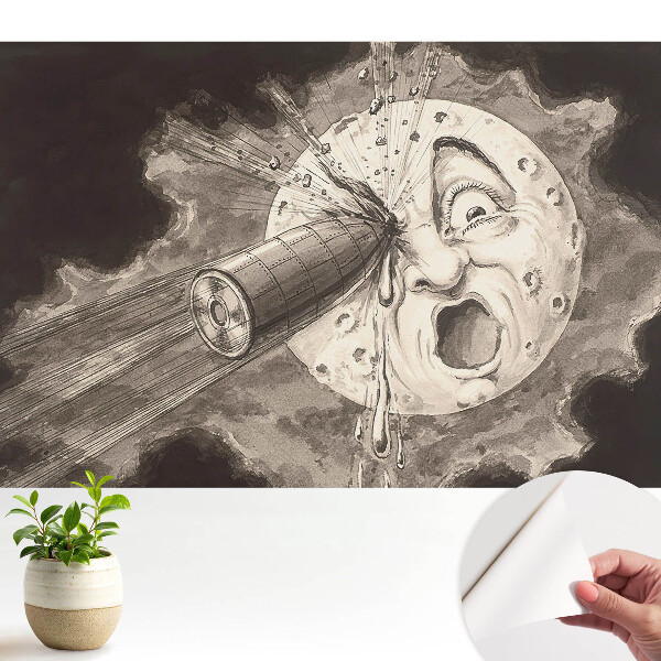 Modern tapéta A Hold és a fémtárgy