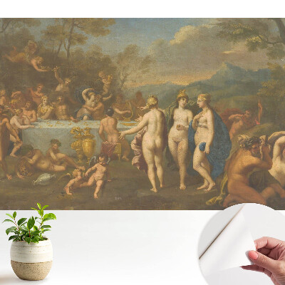 Öntapadó tapéta Az ősi mitológiai karakterek harmóniát lakomáznak