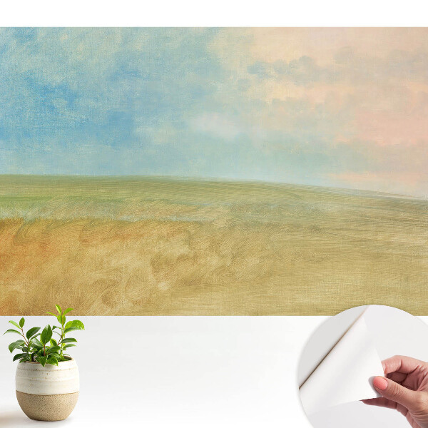 Modern tapéta Pasztell tájkép absztrakt stílusban