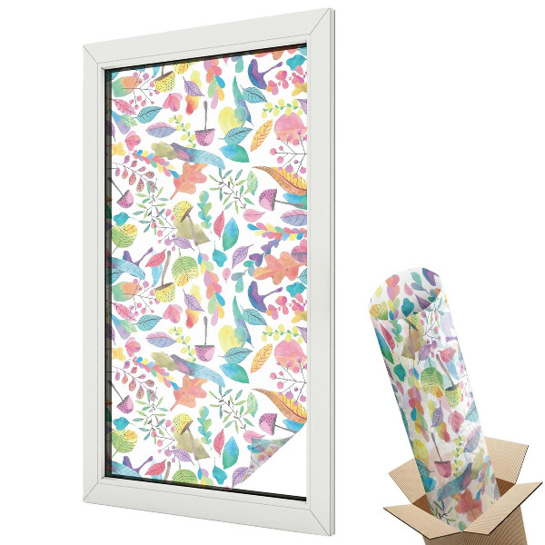 Öntapadós belátásgátló fólia ólomüveg Színes kompozíció