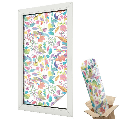 Öntapadós belátásgátló fólia ólomüveg Színes kompozíció