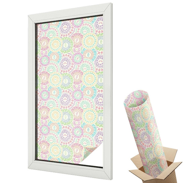 Belátásgátló ablakfólia dekoratív Színes mandalák