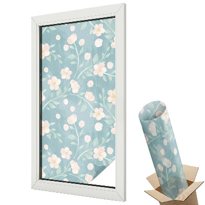 Öntapadós belátásgátló fólia ólomüveg Pasztell virágok