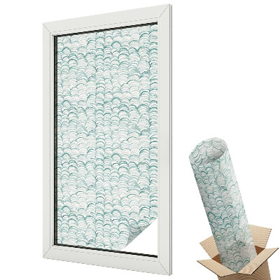 Fólia ablakra Zöld hullám