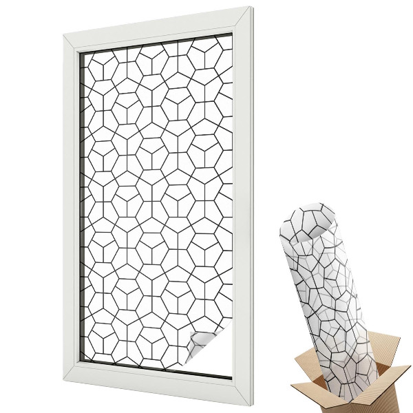 Fényvédő fólia ablakra Geometriai kockák