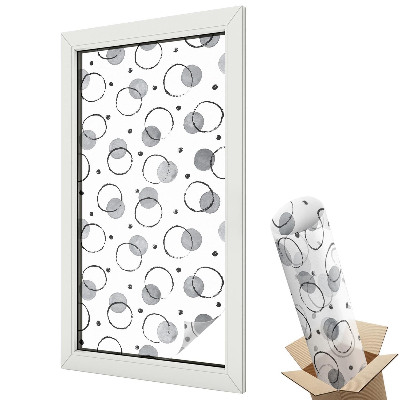 Belátásgátló ablakfólia dekoratív Szürke kerekek