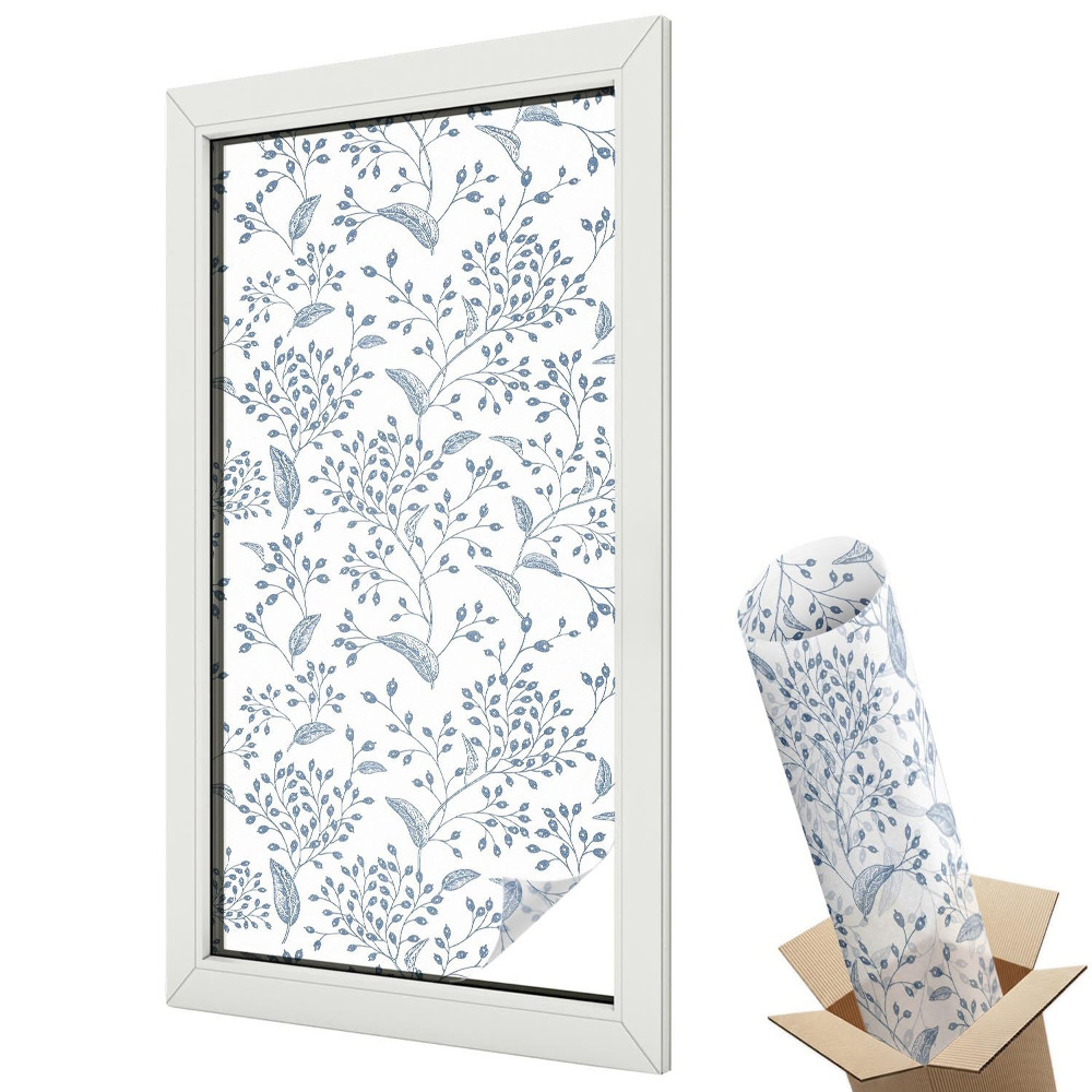 Öntapadós belátásgátló fólia ólomüveg Növényi motívum