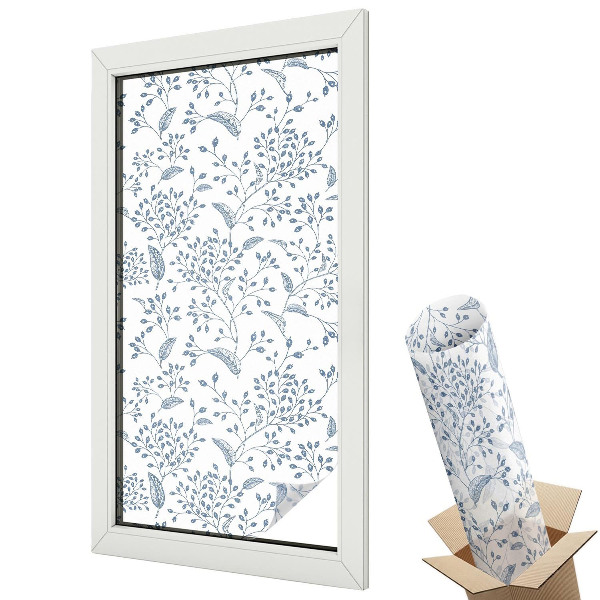 Öntapadós belátásgátló fólia ólomüveg Növényi motívum