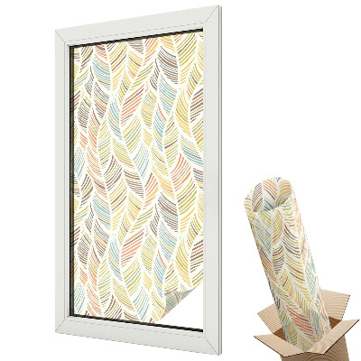 Öntapadós belátásgátló fólia ólomüveg Szivárvány tollak