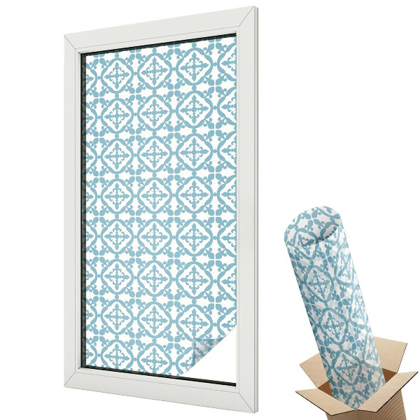 Fólia ablakra Kék díszek