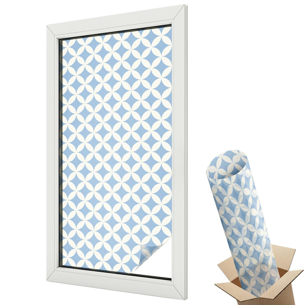 Öntapadós belátásgátló fólia ólomüveg Geometrikus elegancia