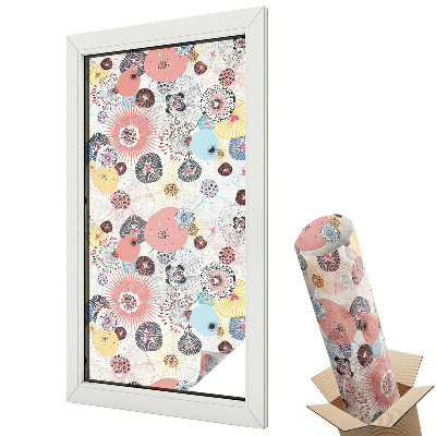 Fényvédő fólia ablakra Színes virág