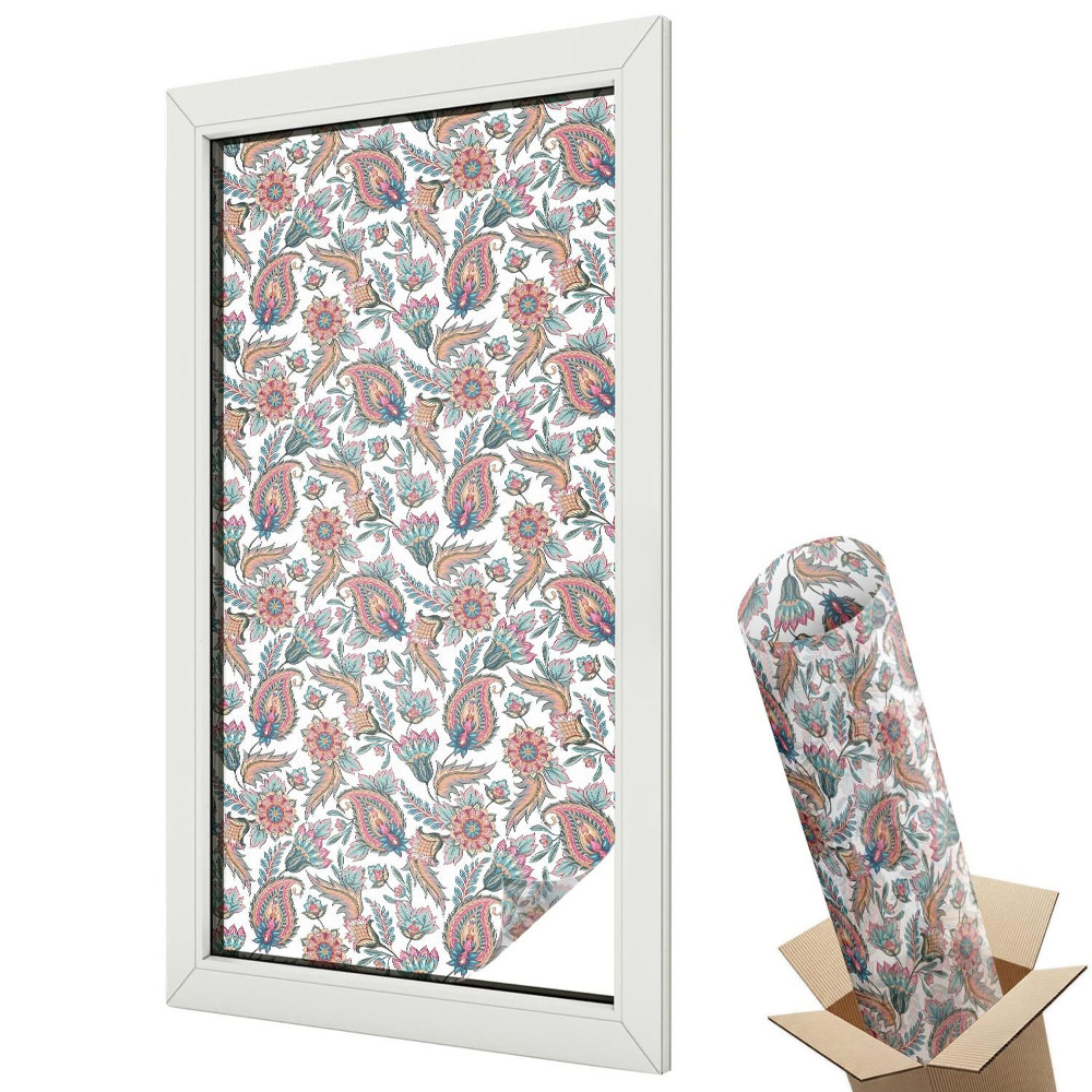 Belátásgátló ablakfólia dekoratív Virágos elegancia