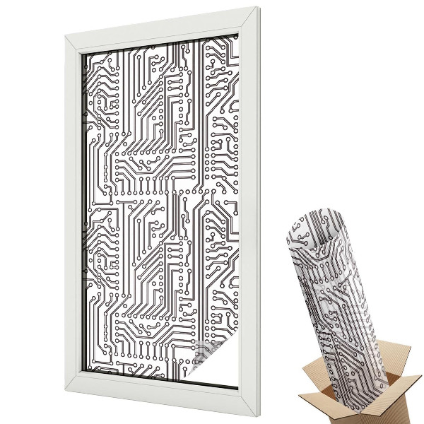 Öntapadós belátásgátló fólia ólomüveg Műszaki téma