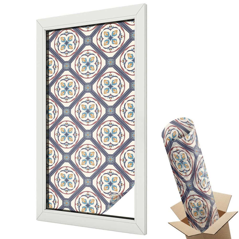 Öntapadós belátásgátló fólia ólomüveg Csempe minta