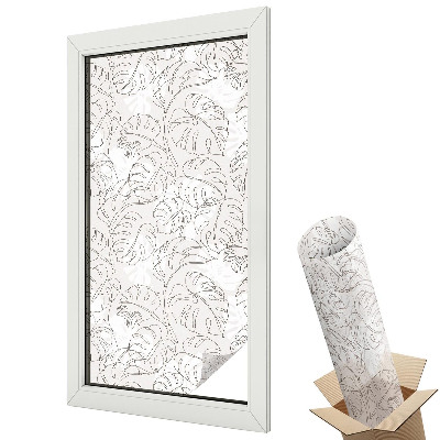 Öntapadós belátásgátló fólia ólomüveg Növényi dísz