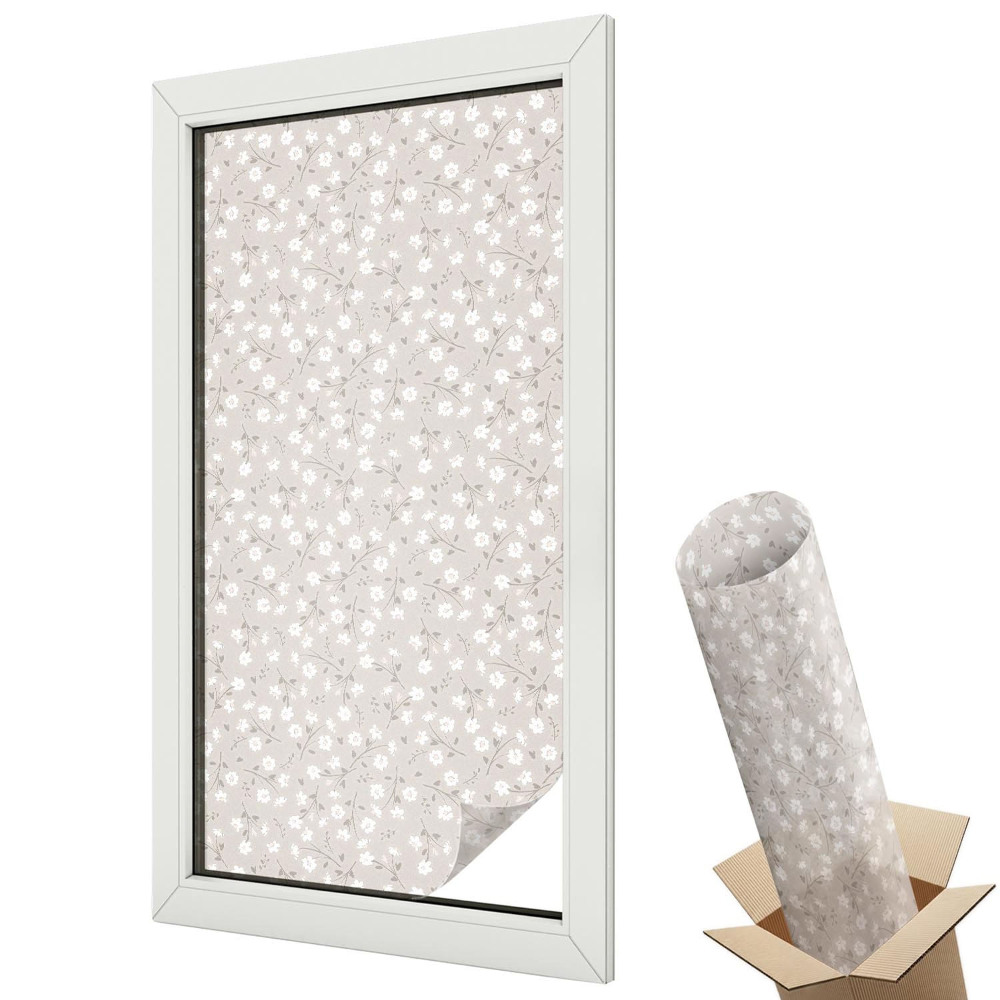 Öntapadós belátásgátló fólia ólomüveg Virágos finomság