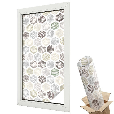 Öntapadós belátásgátló fólia ólomüveg Geometriai hullámok