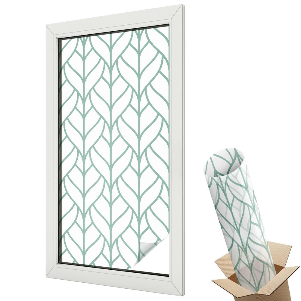 Öntapadós belátásgátló fólia ólomüveg Növényszimmetria