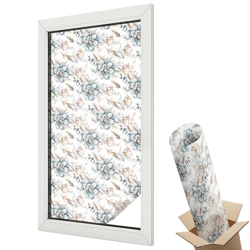 Belátásgátló ablakfólia dekoratív Virágos elegancia