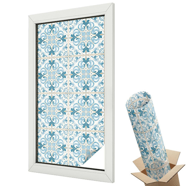 Fényvédő fólia ablakra Virágos csempe