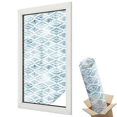 Fényvédő fólia ablakra Kék rombuszok