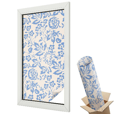 Fólia ablakra Virágok levelek